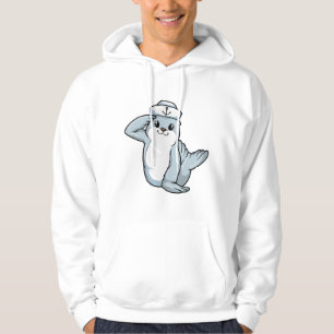 Försegla som sjöman med sjöhatt hoodie