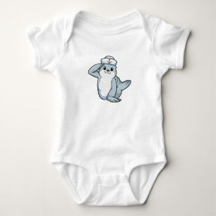 Försegla som sjöman med sjöhatt t shirt