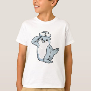 Försegla som sjöman med sjöhatt t shirt