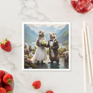 **"Förseglad med kyss: Otterly in Kärlek"** Pappersservett