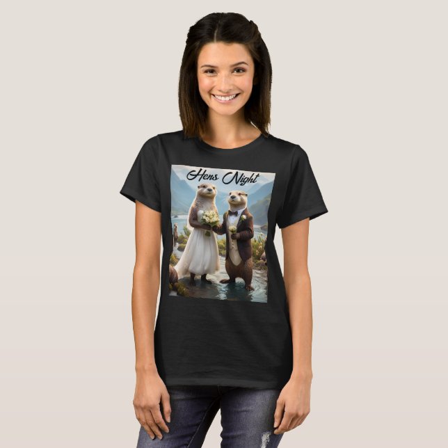 **"Förseglad med kyss: Otterly in Kärlek"** T Shirt (Hel framsida)