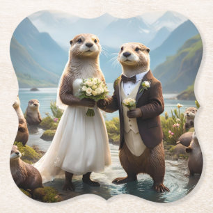 **"Förseglad med kyss: Otterly in Kärlek"** Underlägg Papper