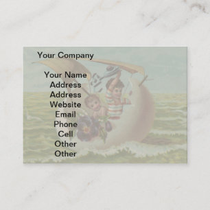 Förseglande äggbarn med Antique Påsk Card Visitkort