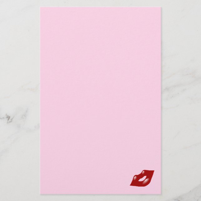 Förseglat med en kyssvalentinbrevpapper brevpapper (Framsida)