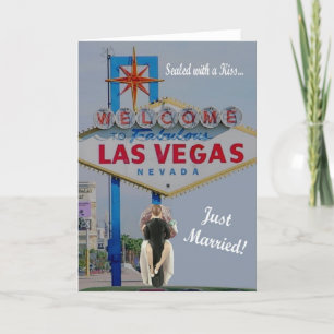Förseglat med ett kyss"ny gifta" Las Vegas kort