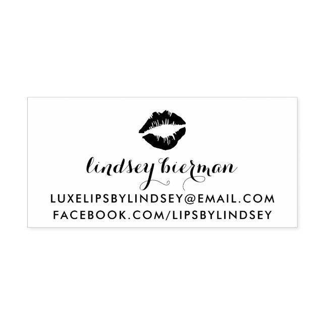 Förseglat med kyss | Lip Product Distributor Självfärgande Stämpel (Design)