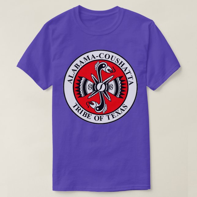 Försegling av Alabamacoushatta-stam av Texas Usa T Shirt (Design framsida)