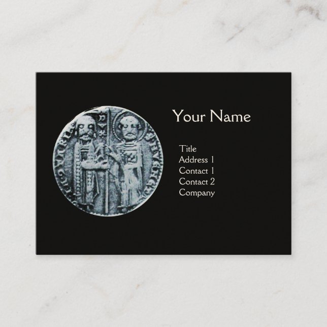 FÖRSEGLING AV CHIGHTS TEMPLAR MONOGRAM kräm Visitkort (Framsida)