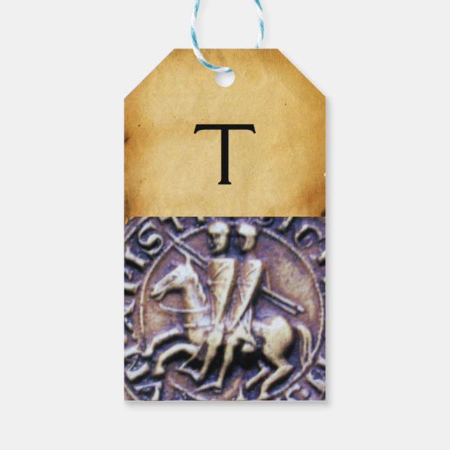 FÖRSEGLING AV DELGRUPPEN TEMPLAR i monogram Presentetikett (Baksidan)