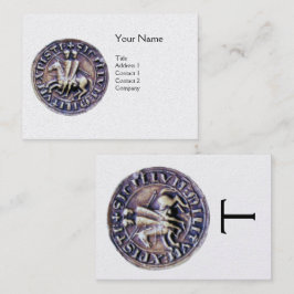 FÖRSEGLING AV DEN Vita Pearl SOM ÄR KNIGHTS MMPLAR Visitkort