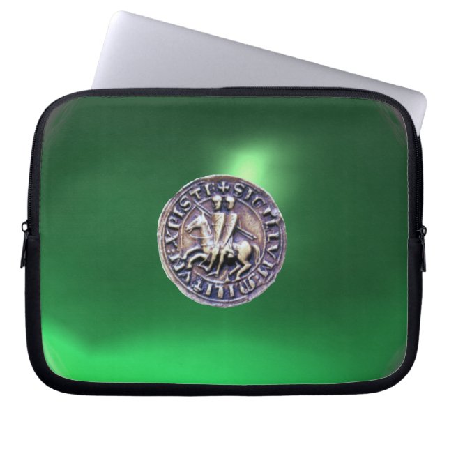 FÖRSEGLING AV grått-grönten AV KNIGHTS TEMPLAR Laptop Fodral (Framsidan)
