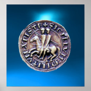 FÖRSEGLING AV KNIGHTS-MALLAR Gem blue Poster