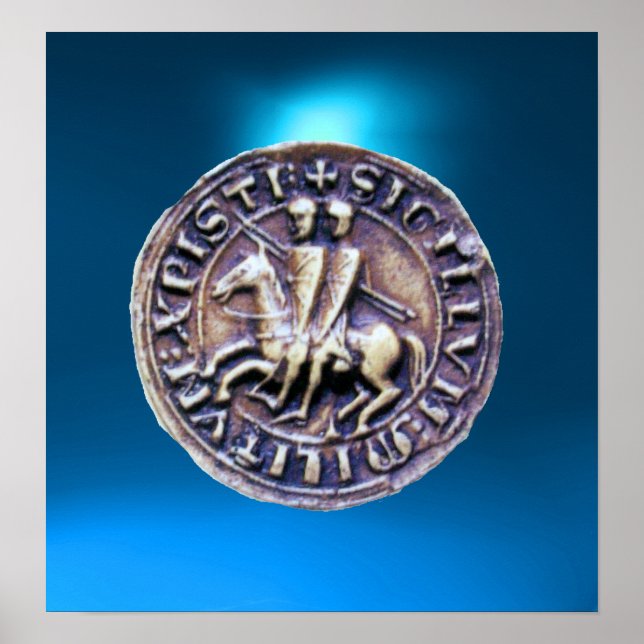 FÖRSEGLING AV KNIGHTS-MALLAR Gem blue Poster (Framsidan)