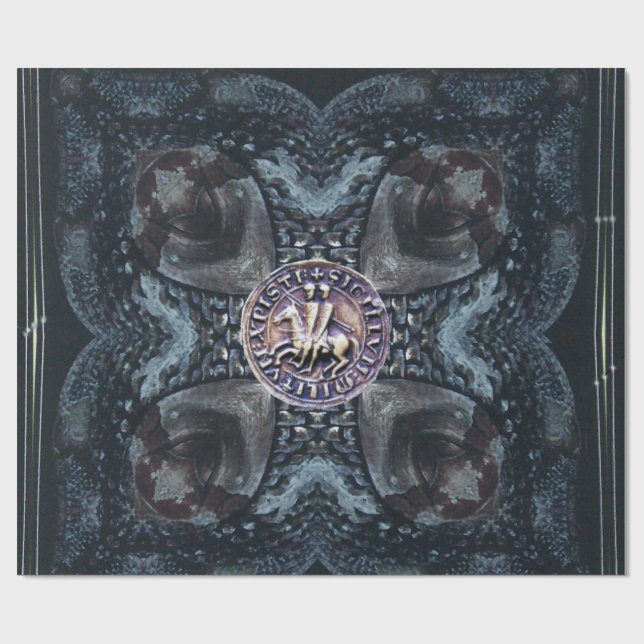 FÖRSEGLING AV KNIGHTS-MALLAR PÅ JÄRN KOR Black Presentpapper (Platt)