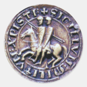 FÖRSEGLING AV KNIGHTS-MALLAR RUNT KLISTERMÄRKE
