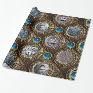 FÖRSEGLING AV KNIGHTS TEMPLAR Blue Sapphire Gems Presentpapper