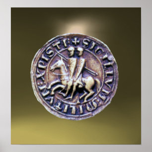FÖRSEGLING AV KNIGHTS TEMPLAR gem grått Poster