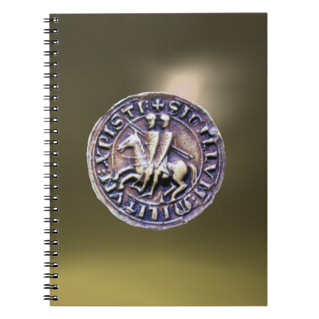 FÖRSEGLING AV KNIGHTS TEMPLAR grått Anteckningsbok (Framsidan)