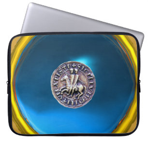 FÖRSEGLING AV KNIGHTS TEMPLAR grått gem blue Laptop Sleeve