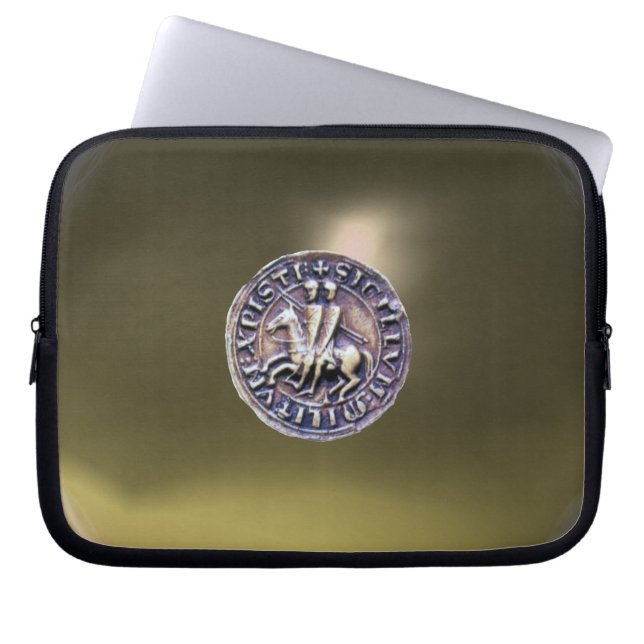 FÖRSEGLING AV KNIGHTS TEMPLAR grått gem Laptop Sleeve (Framsidan)