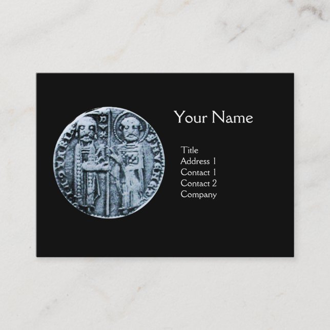 FÖRSEGLING AV KNIGHTS TEMPLAR MONOGRAM eggshell Visitkort (Framsida)