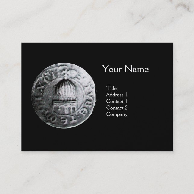 FÖRSEGLING AV KNIGHTS TEMPLAR MONOGRAM guld Visitkort (Framsida)