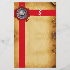 FÖRSEGLING AV KNIGHTS TEMPLAR, Monogram Parchment Brevpapper