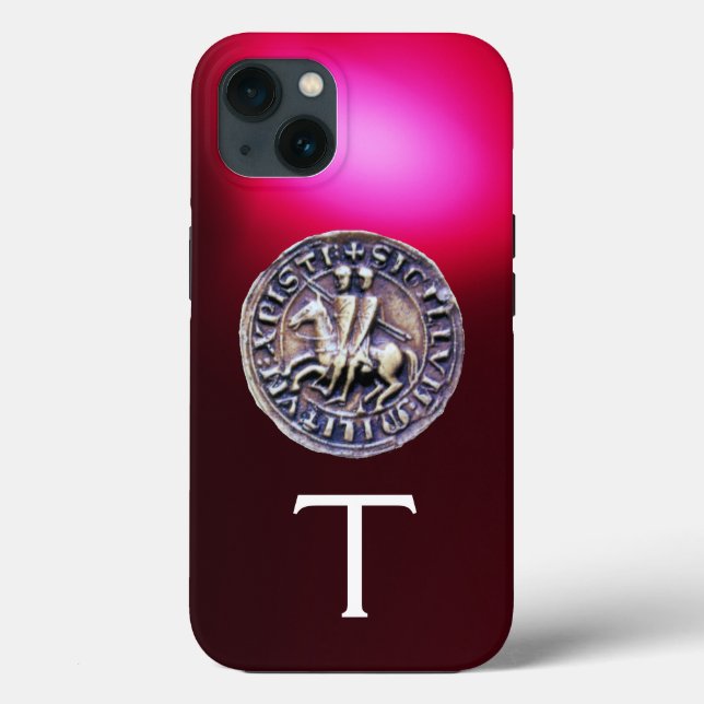 FÖRSEGLING AV KNIGHTS TEMPLAR MONOGRAM Red Burgund (Baksida)
