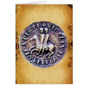 FÖRSEGLING AV KNIGHTS TEMPLAR PARchMENT Hälsningskort