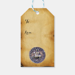 FÖRSEGLING AV KNIGHTS TEMPLAR PARchMENT Presentetikett