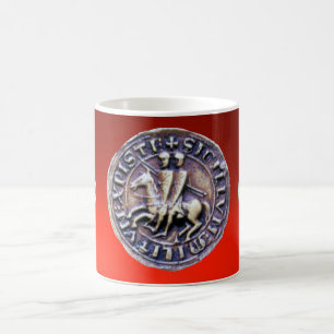 FÖRSEGLING AV KNIGHTS TEMPLAR Red Ruby Gemstone Kaffemugg