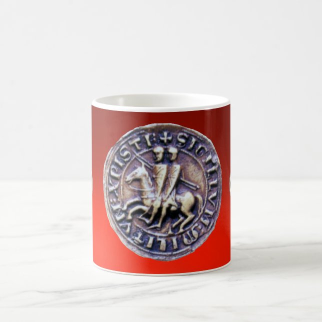 FÖRSEGLING AV KNIGHTS TEMPLAR Red Ruby Gemstone Kaffemugg (Center)