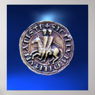 FÖRSEGLING AV mörken AV KUNSKAPSMALLARENS Gem blue Poster