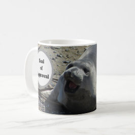 Försegling för godkännande Humous Elephant Seal Ph Kaffemugg