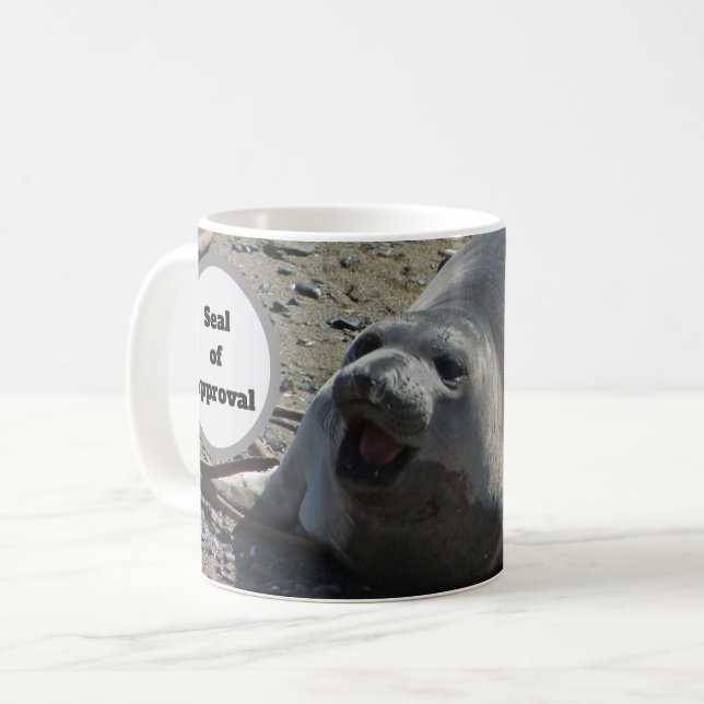 Försegling för godkännande Humous Elephant Seal Ph Kaffemugg (Framsida vänster)
