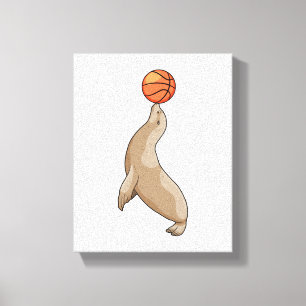 Försegling med basket canvastryck