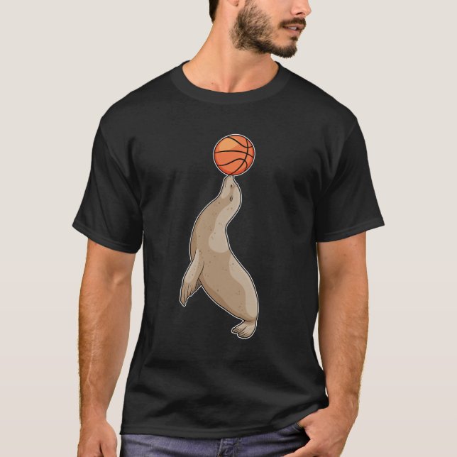 Försegling med basket t shirt (Framsida)