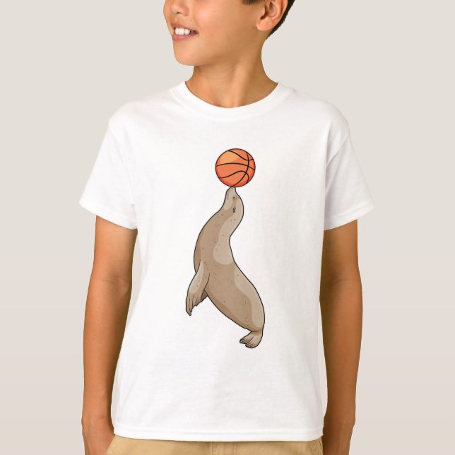 Försegling med basket t shirt (Framsida)
