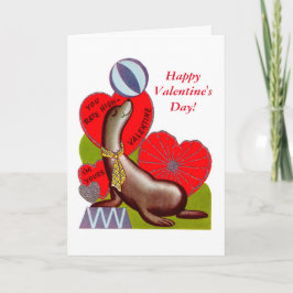 Försegling med Boll Vintage Valentine Helgkort
