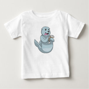 Försegling med fisk t shirt