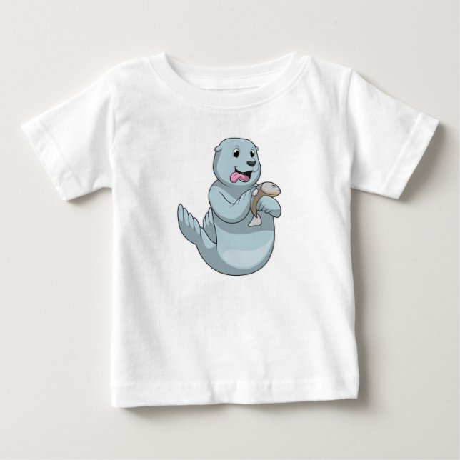Försegling med fisk t shirt (Framsida)