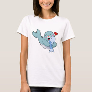 Försegling med fisk t shirt