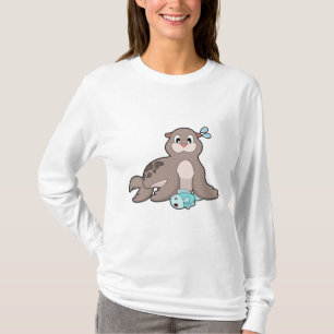 Försegling med fisk t shirt