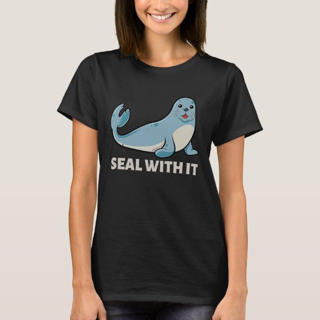 Försegling med förseglingsförsegling Pun Kärlek Sä T Shirt (Framsida)