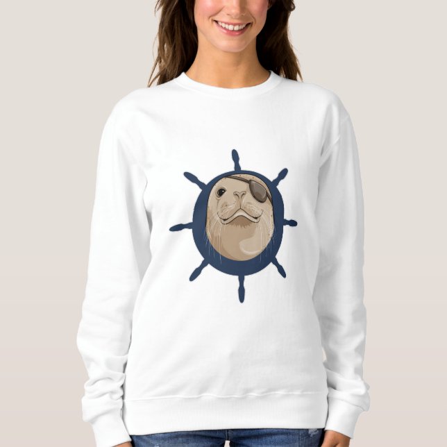 Försegling med Frakt rudder T Shirt (Framsida)