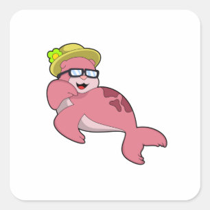 Försegling med glasögon.PNG Fyrkantigt Klistermärke