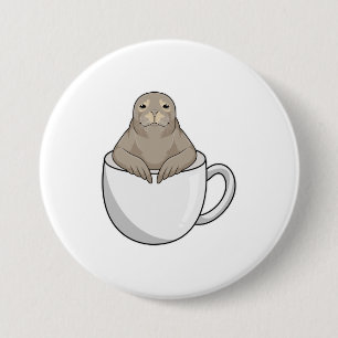 Försegling med kaffe kopp knapp