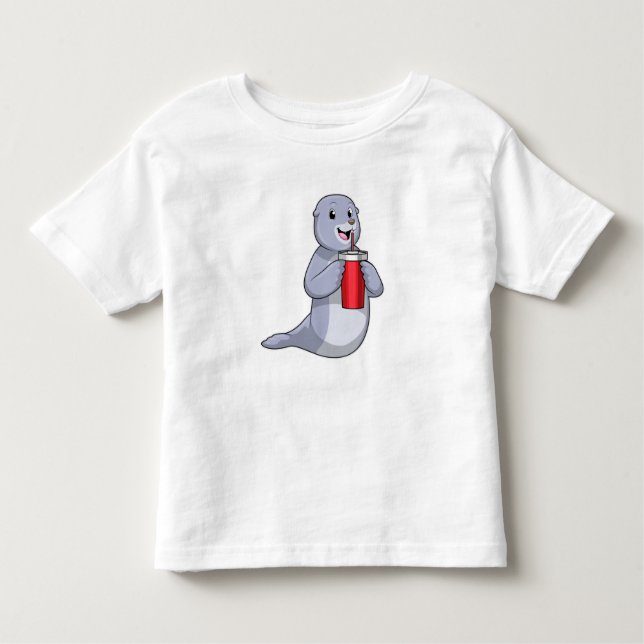 Försegling med kopp t shirt (Framsida)
