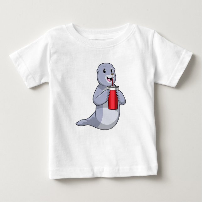 Försegling med kopp t shirt (Framsida)