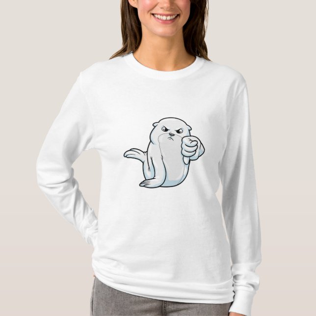 Försegling med ogillande t shirt (Framsida)